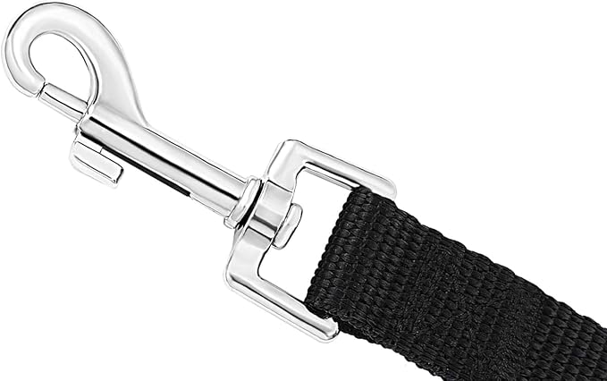 AMAGOOD Dog/Puppy Obedience Recall Training Agility Lead-15 ft 20 ft 30 ft 50 ft Long Leash-for Dog Training,Tie Out,Play,Safety,Camping (50Feet x 1Inch, Black)