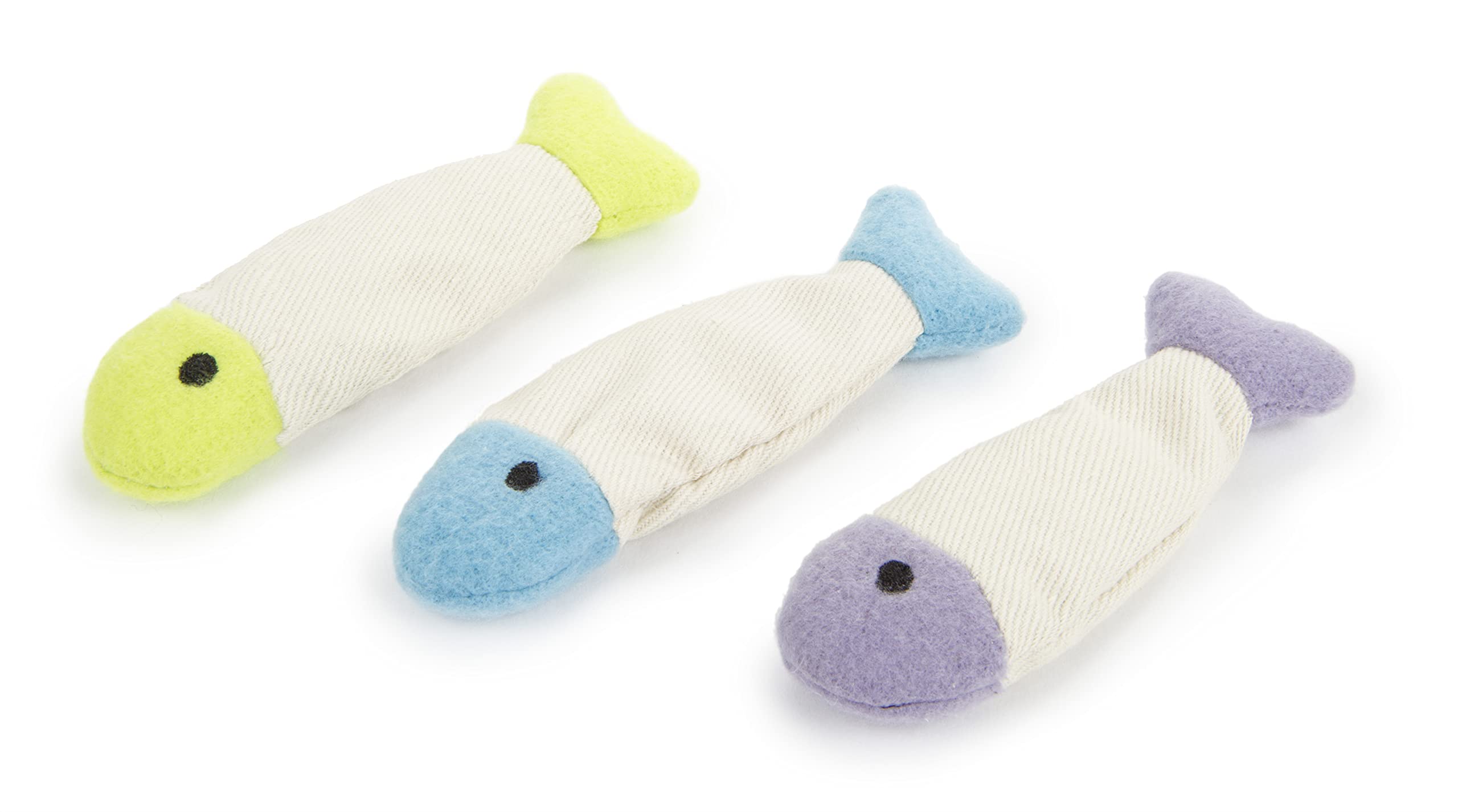 SmartyKat (9 Count) Fish Flop Crinkle Catnip Cat Toys - Multi Color, 9 Count