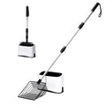 Cat Litter Scoop with Holder 43" Metal Litter Scooper with Stainless Steel Long Handle, Large Kitty Box Scooper Heavy Duty Deep Shovel for Fast Sifting, Dog Waste Scooops for Outside Pet Poop