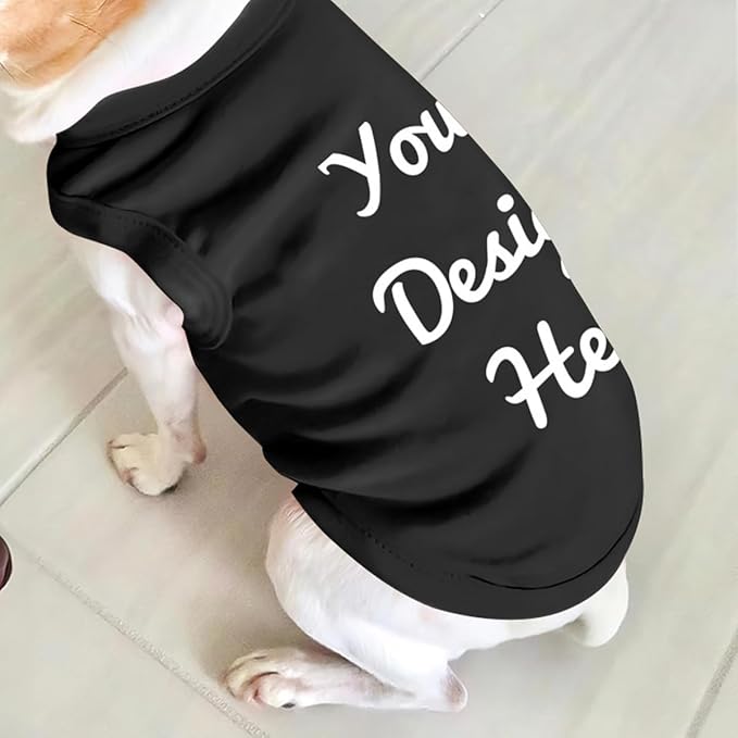 Customized Dog Shirt for Small Medium Large Dogs Personalized with Photo Text Logo Name T-Shirt Summer Breathable Clothes, XL