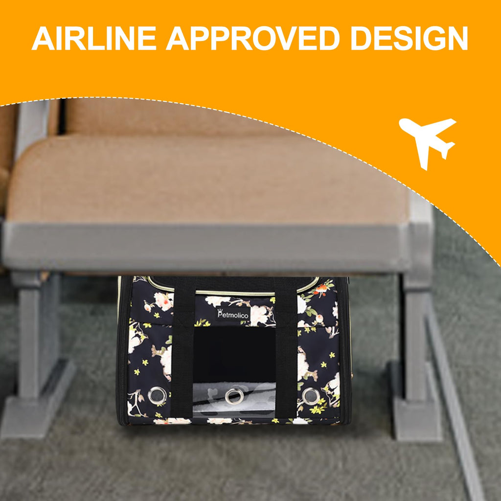 Petmolico Cat Carrier Soft-Sided Airline Approved, Medium, Mixed Yellow