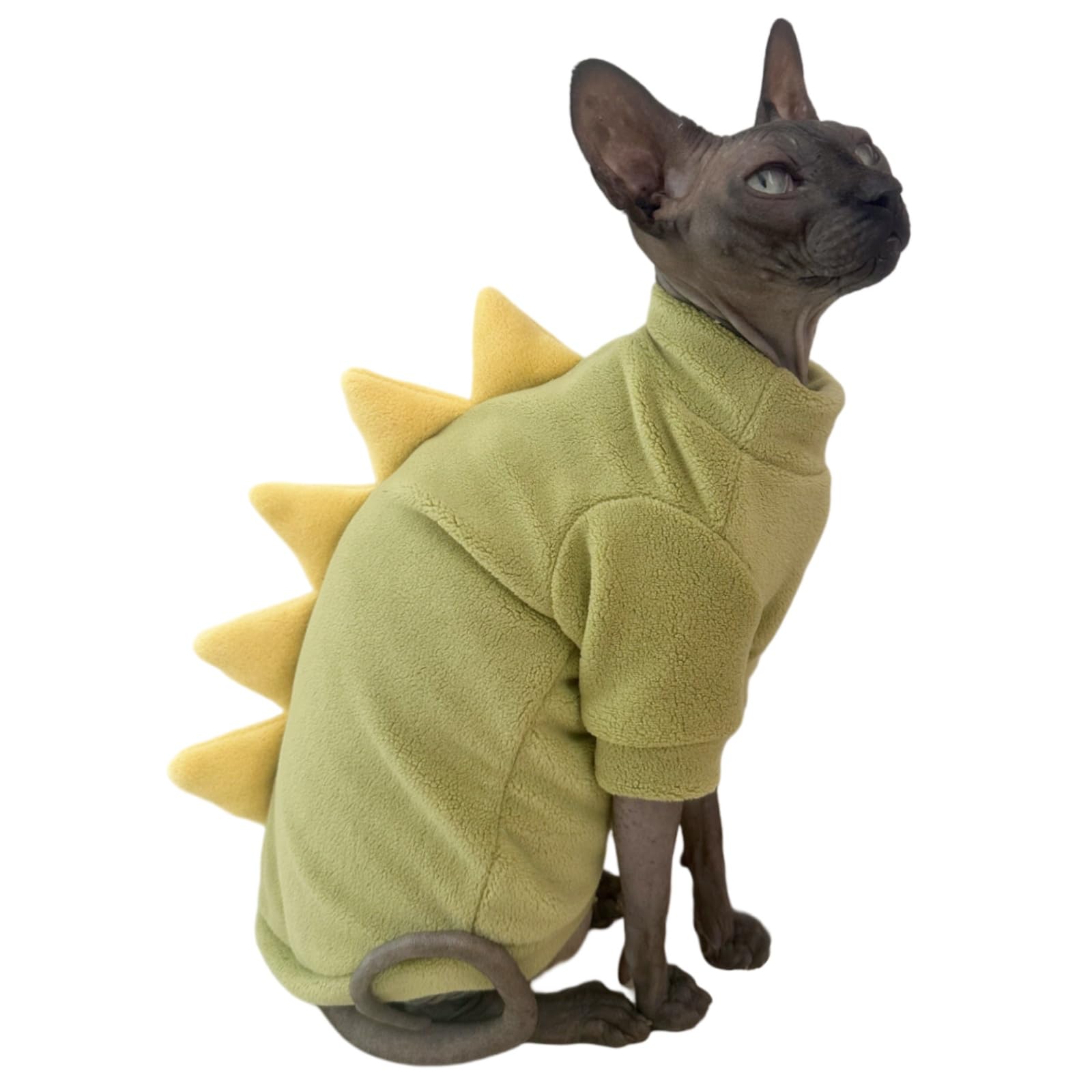 Green Dinosaur Sphynx Cat Clothes Sweater Hairless Cat Apparel