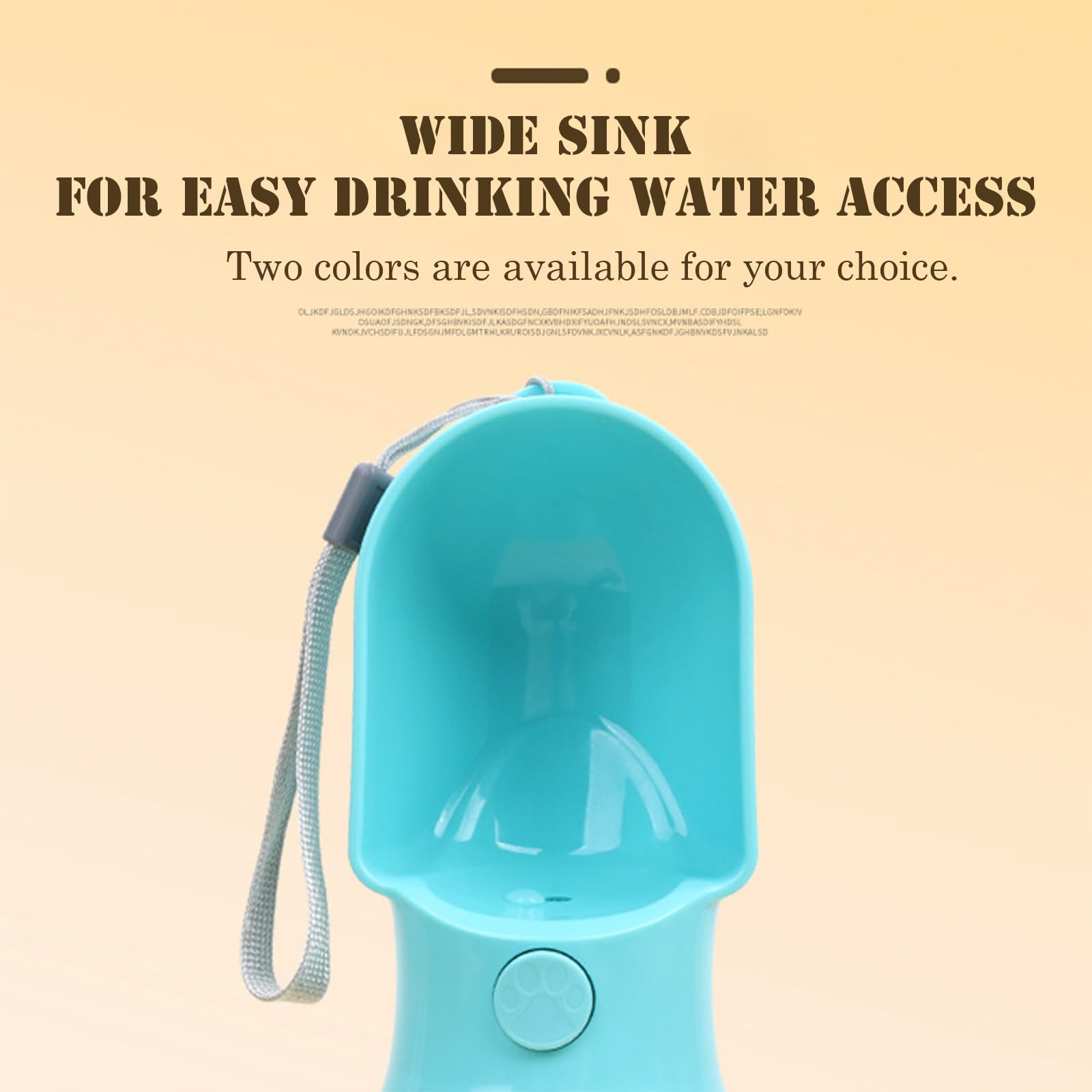 2-in-1 Dog Water Bottle with Food Container - 10oz Leak-Proof Travel Water Dispenser, Travel Water Bowl for Cats, Dogs, and Puppies - Essential for Walks, Hikes, and Travel (Blue)
