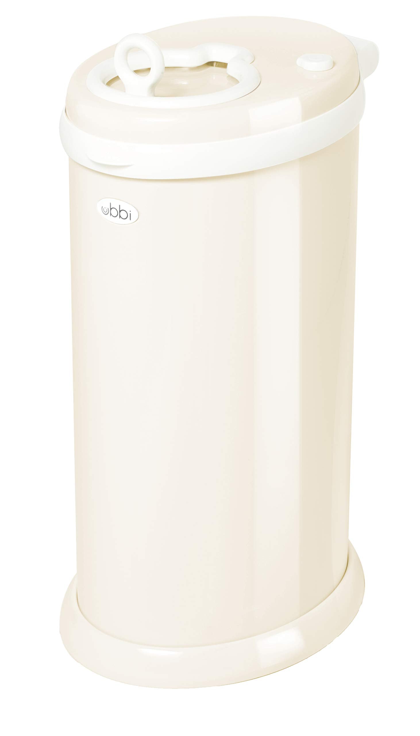 Ubbi Stainless Steel Diaper Pail, No Special Bags, Odor-Locking, Ivory