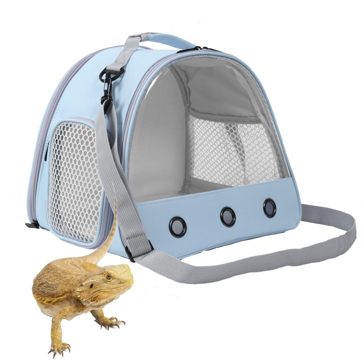 Guinea Pig Carrier,Guinea Pig Carrier for 2,Ventilation Carrier for Bearded Dragon,Reptile Travel Carrier for Lizards Sugar Glider Hedgehog Rat Parrot Birds,Airline Approved Green