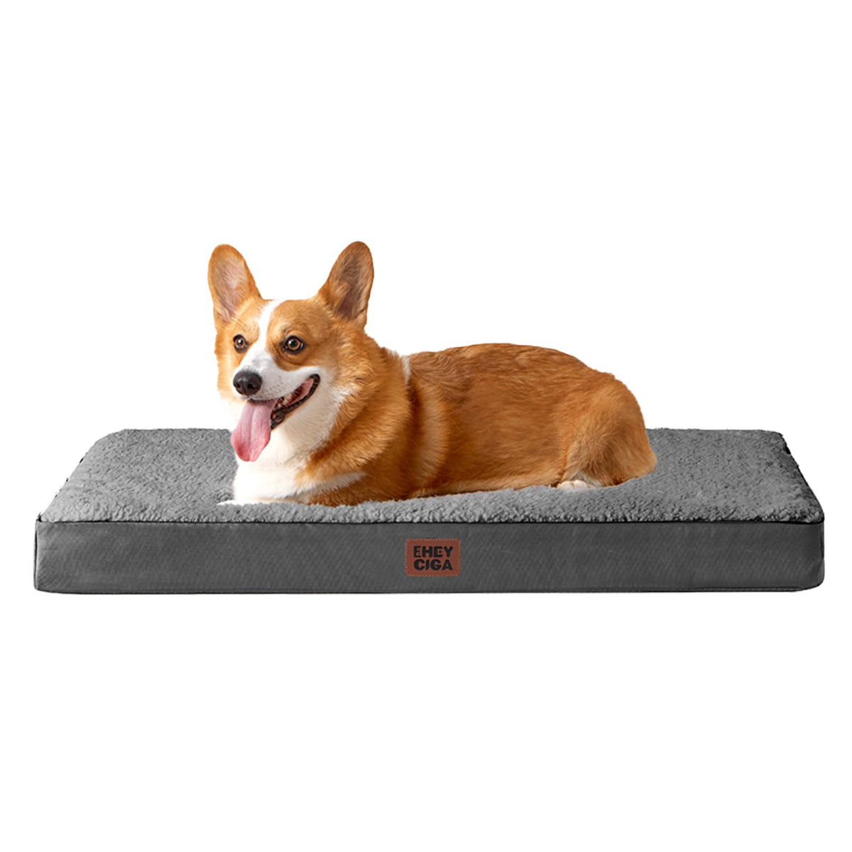 EHEYCIGA Orthopedic Dog Bed Large with Removable Washable Cover, 35IN Beige