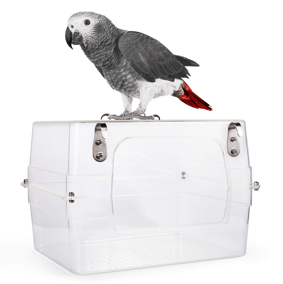 Colorday Large Bird Bath for Cage, Parrot Bath for Parakeet, African Grey,, Conure, Cockatiel(13X11X8 inch)