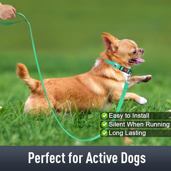 Erbine AirTag Dog Collar with AirTag Holder Compatible for Air Tag, Reflective Soft Padded, Safety Locking Buckle, Adjustable Nylon for Small Medium Large Dogs (Teal,XS)
