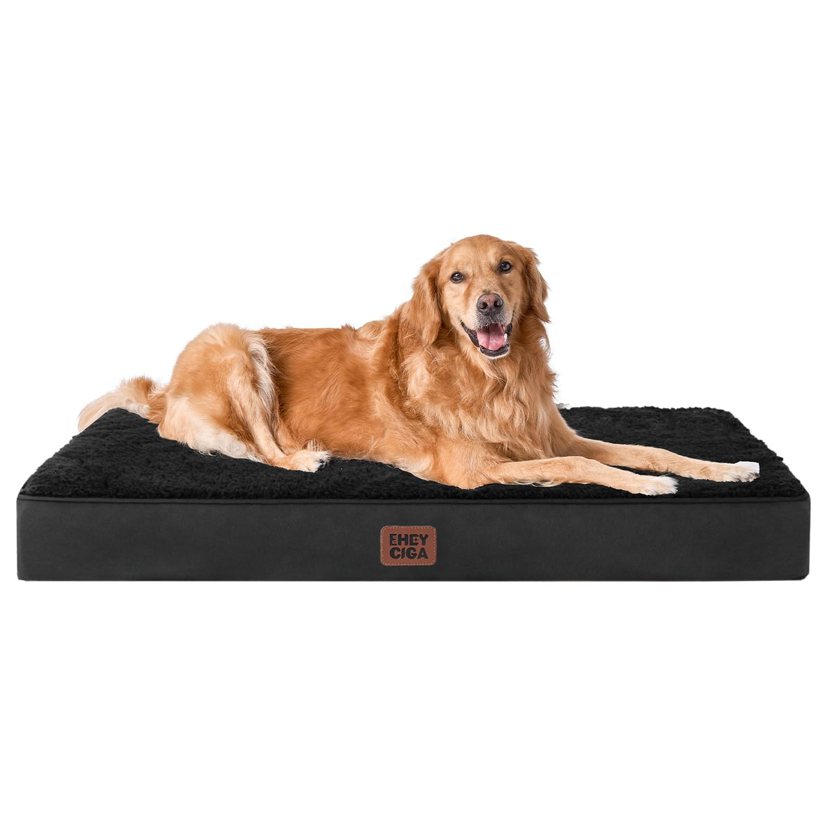EHEYCIGA Orthopedic Dog Bed Large with Removable Washable Cover, 41IN Beige