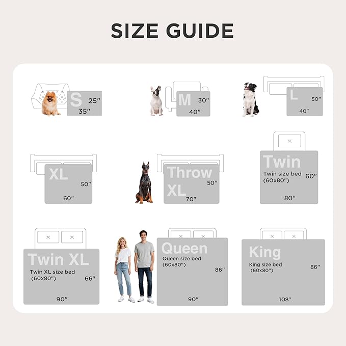 Bedsure Waterproof Dog Blankets for Extra Large Dogs - XL Cat Blanket Washable for Couch Protection, Sherpa Fleece Puppy Blanket, Soft Plush Reversible Throw Furniture Protector, 50x60, Grey