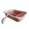 chuyouan Collapsible Kitten Litter Box Low Entry Small Cat Litter Box L