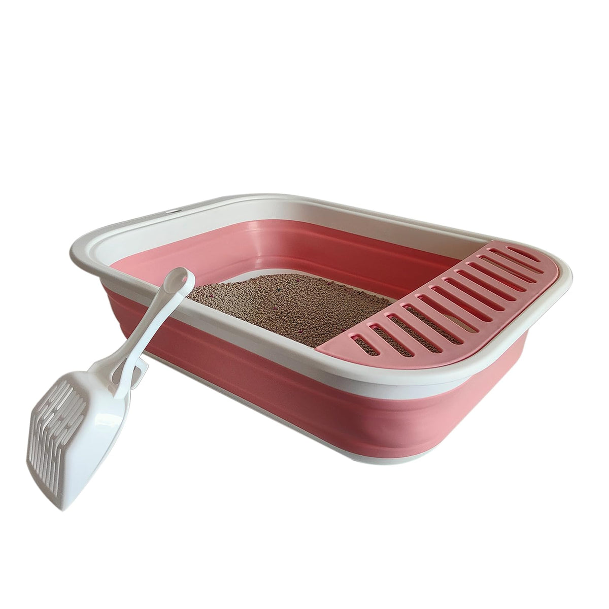 chuyouan Collapsible Kitten Litter Box Low Entry Small Cat Litter Box L