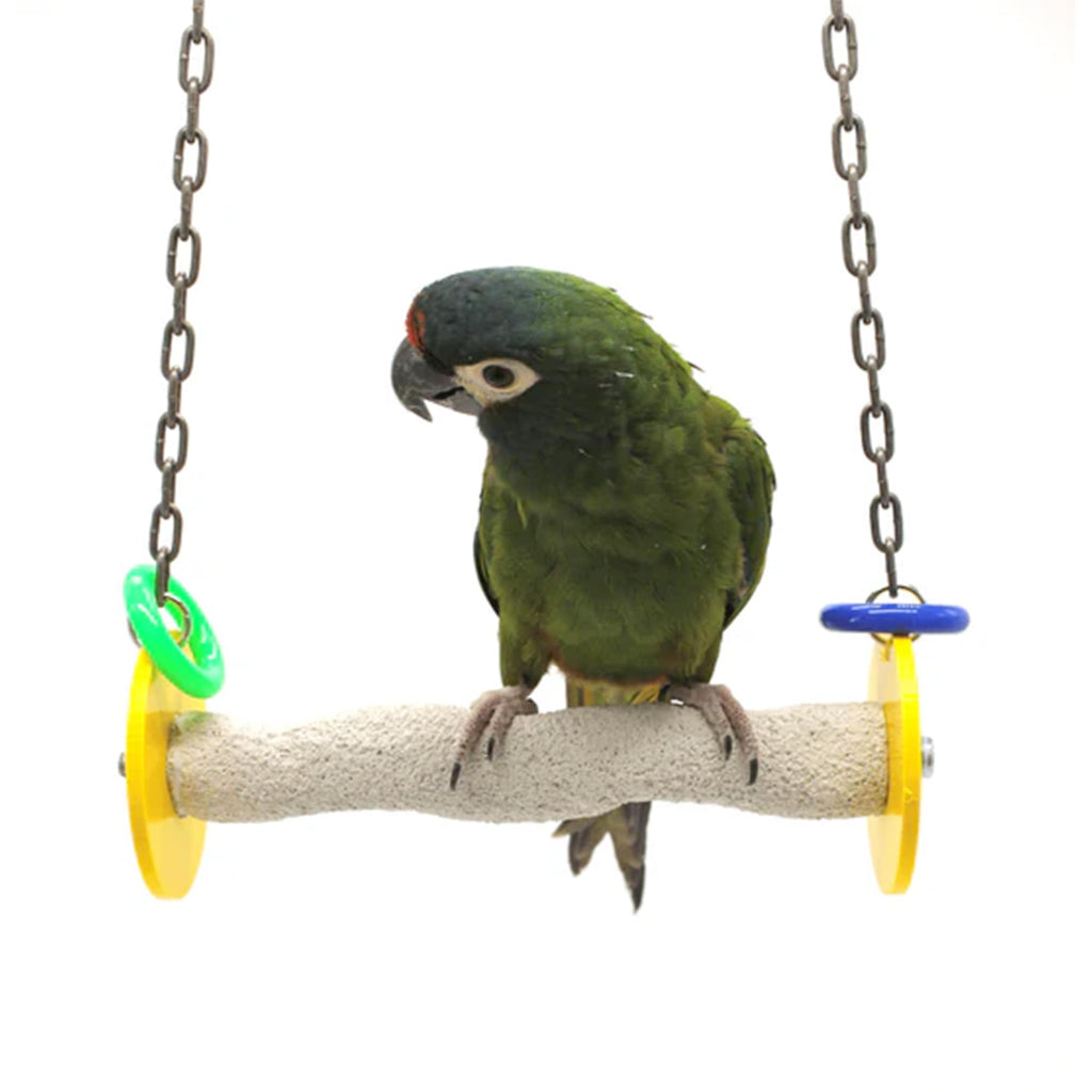 Sweet Feet and Beak Roll Bird Swing, African Grey, Medium, Blue