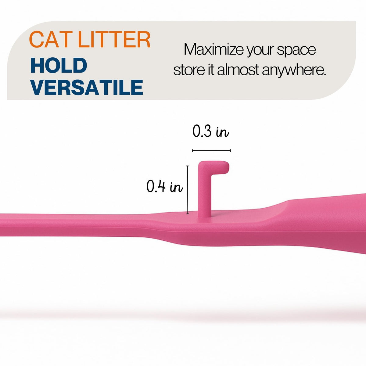 ARMATY Small cat Litter Scooper with Holder: Perfect for Small Spaces. cat Litter Scooper with Holder: Easy to Store Anywhere. cat Scooper for Litter Box - Pellet Litter Scoop (Hot Pink)