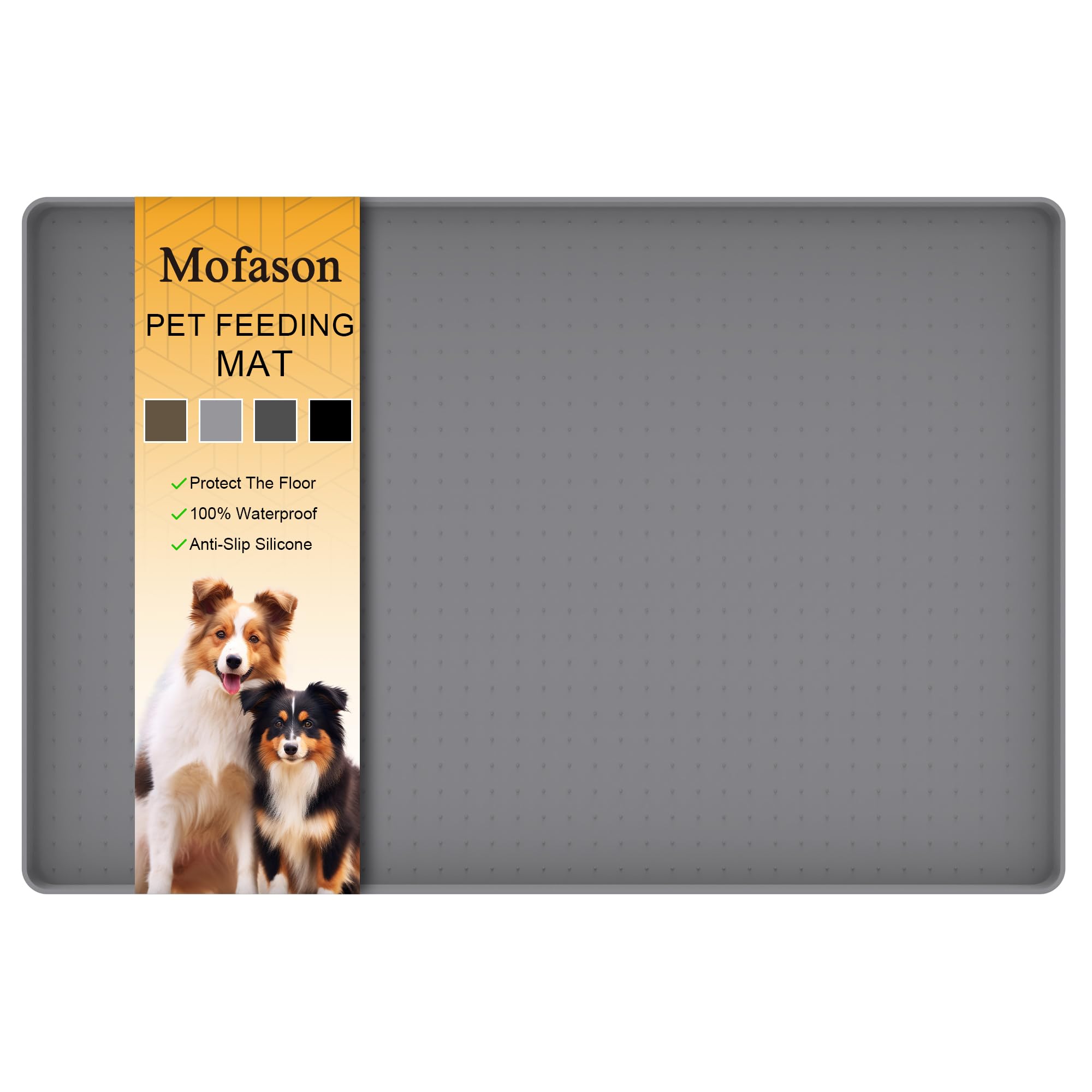 Mofason Silicone pet Food mats for Floor Waterproof Water Tray for pet Bowl