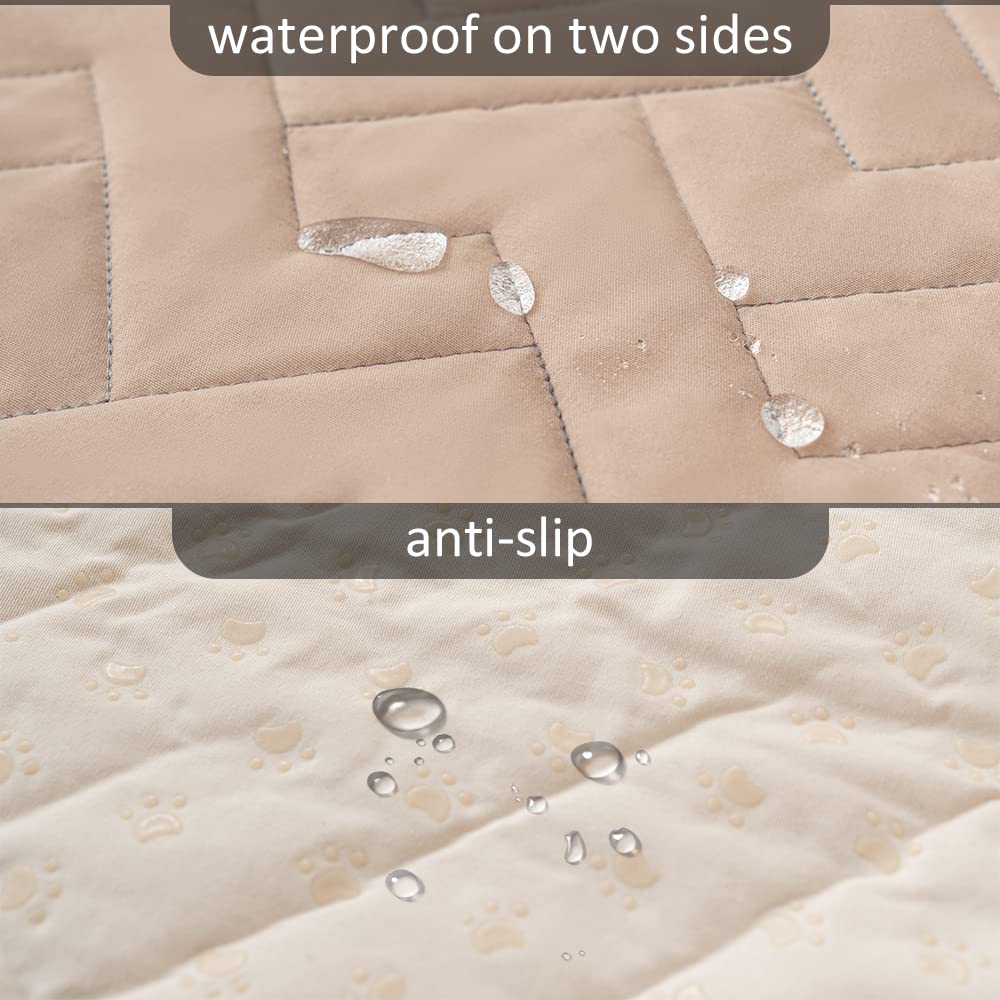 fuguitex Waterproof Dog Bed Cover Couch Cover for Pet Anti-Slip Cat Mat Pet Pad Blanket for Sofa Chair Recliner Bed Furniture Protrctor