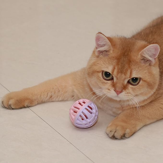 MeowAroma Cat Toy Balls with Bell Inside, Rubber, 2 inches, 3 Pcs