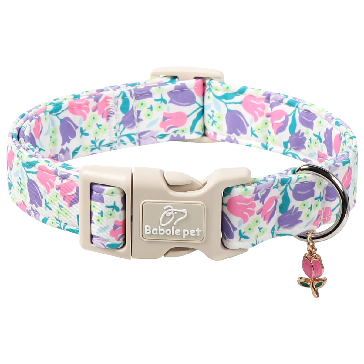 Babole Pet St Patricks Day Dog Collar for Giant Large Dogs - Lucky Flower Shamrock Green Dog Collars, Cute Irish Clover Puppy Collar with Quick Release Buckle for Girls&Boys Dogs XL