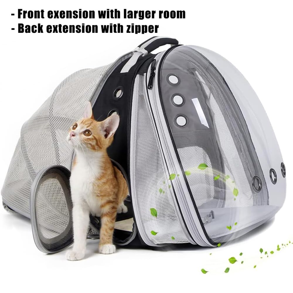 Dual Expandable Cat Backpack Carrier, Fit up to 20 lbs, Expandable Pet Carrier Backpack for Large Fat Cat and Small Puppy