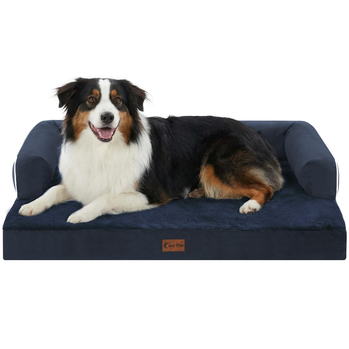 Casa Paw Orthopedic Washable Dog Bed for Extra Large Dogs, 45x35in, Grey