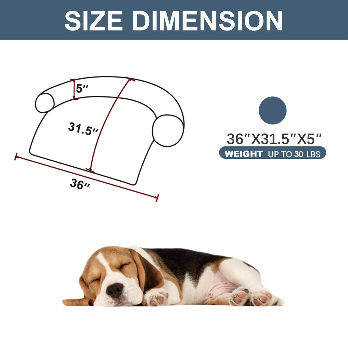 Tinaco Calming Dogs/Cats Bed Mats, Dog Pad Washable Removable Couch Cover, Plush Long Fur Mat for Pets, Waterproof, Perfect for Small, Medium and Large Dogs and Cats (Desert Brown, 45"x37"x 6.0")