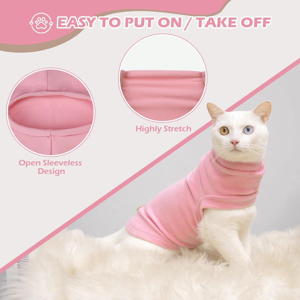 EXPAWLORER Cat Sweater Warm Fleece Pet Clothes for Cats Only