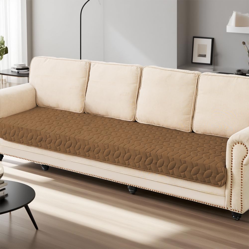 Ameritex Waterproof Pet Bed Cover Anti-Slip Dog Bed Blanket for Sofa and Furniture Waterproof New Pattern Design (Camel, 30x80 Inch (Pack of 1))