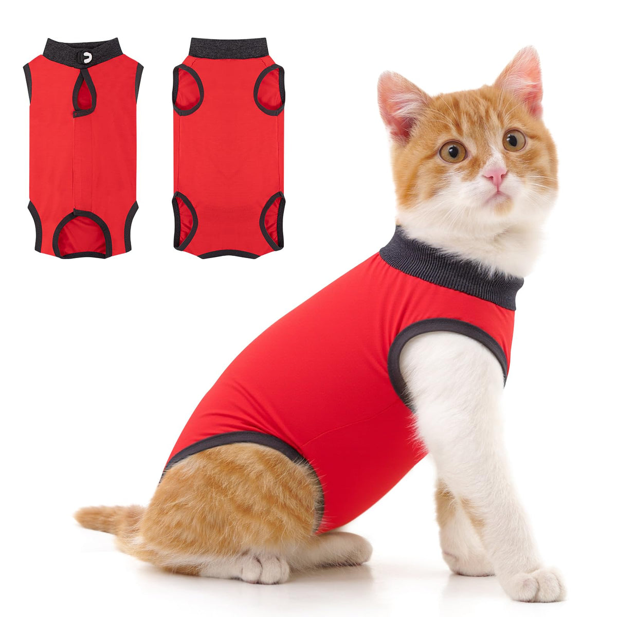Coppthinktu Cat Recovery Suit Cat Onesie After Surgery for Abdominal Wounds