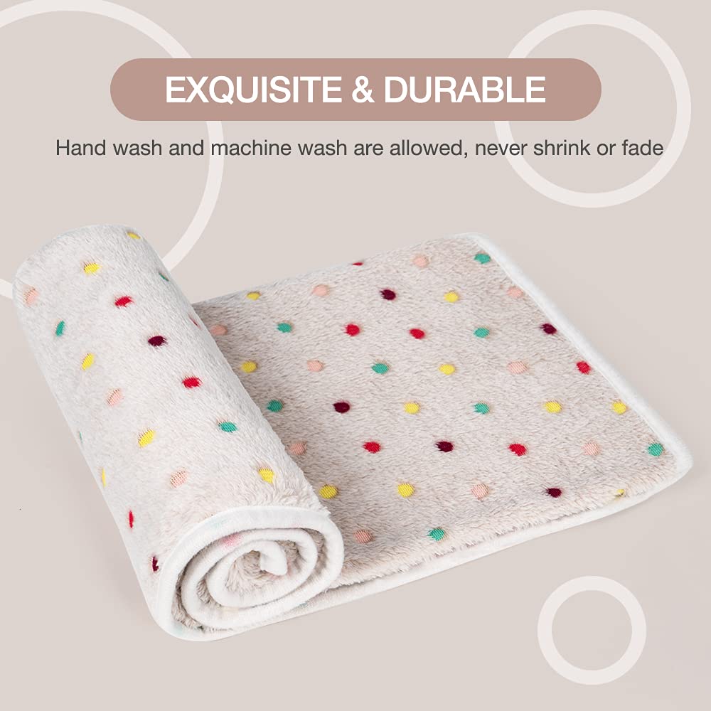 Dono 1 Pack 3 Dog Blankets, Soft Fluffy Fleece Pet Blanket Warm Sleep Mat Paw Print Design Puppy Kitten Throw Blanket Doggy Mat, Blanket for Dogs