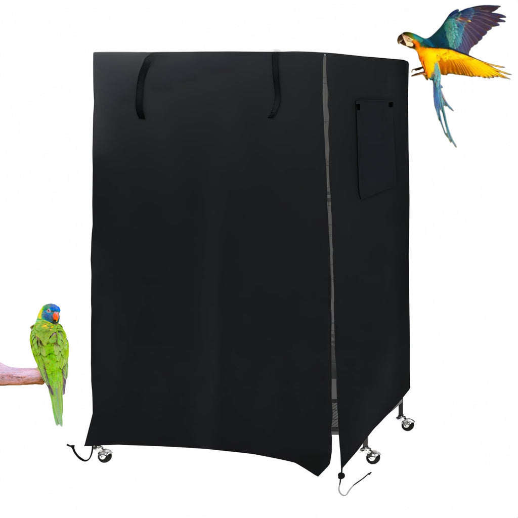 Bird Cage Cover Good Night for Medium Cage with Zipper, Bird Universal Pet Cover Good Night for Cats, Mink, Totoro, Parakeet, Parrot and Small Animals, Medium (20" L x 15" W x 39" H)