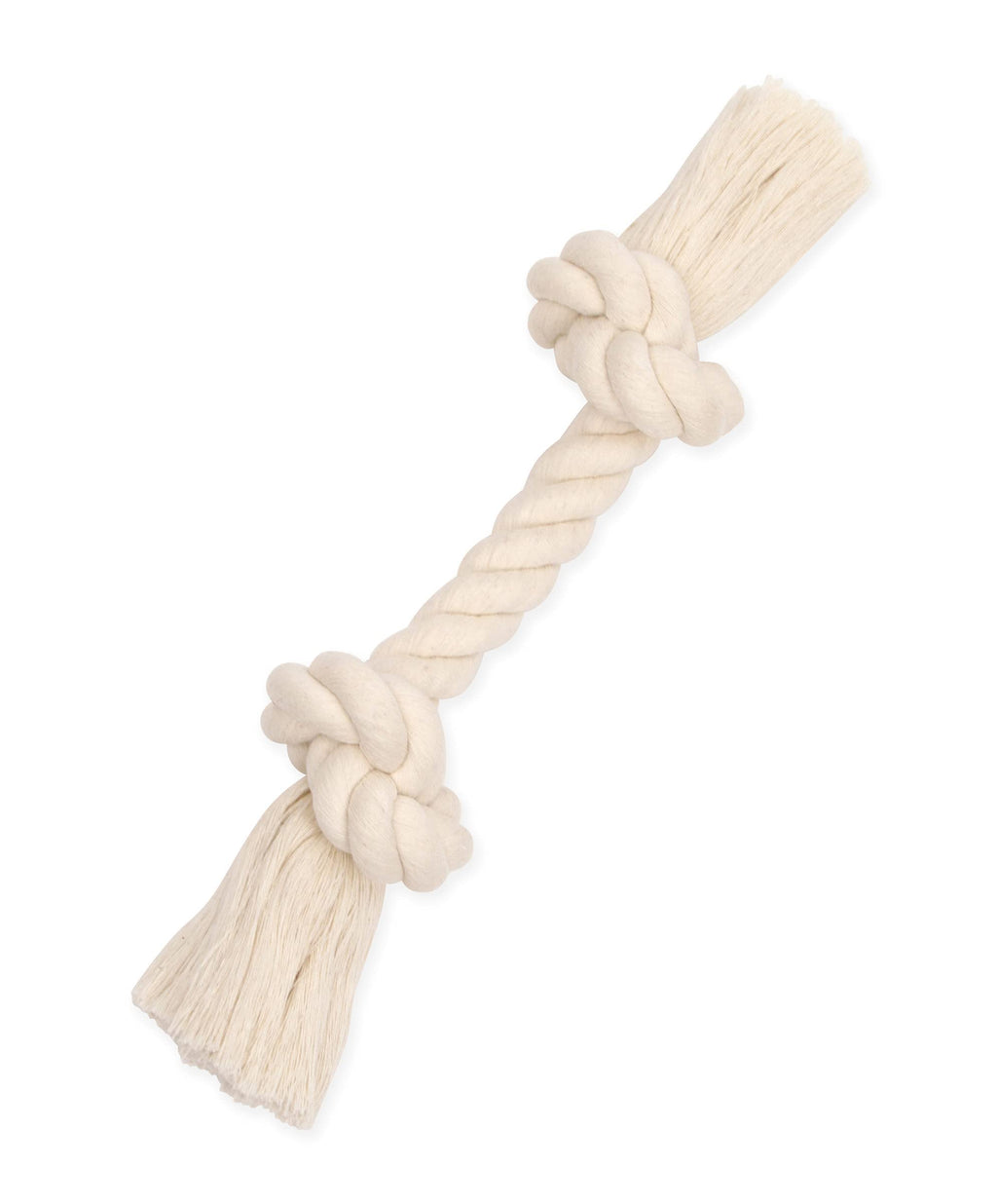 Mammoth Pet Products Dog Flossy Chews 100-Percent Cotton White Rope Bone, Medium, 12-Inch (10004V), All Breed Sizes