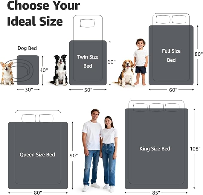 LOOBANI Waterproof Blanket for Bed: Reversible Soft Flannel Twin Bed Blanket 60" x 80", Leakproof Throw Spill-Proof Dog Pet Blanket for Couch, Sofa Protect, Movie Time, Camping, Travel, Red