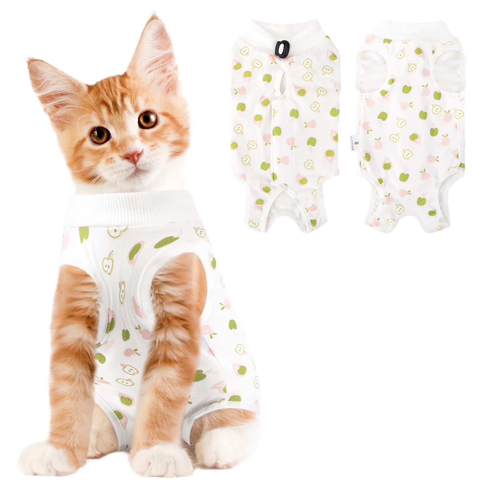 Cat Recovery Suit Female, Breathable Cat Onesie After Surgery Female for Abdominal Wounds or Skin Diseases, Surgery Recovery Suit Kitten Onesie After Spay Wear Anti Licking