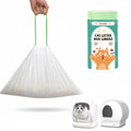 20 Count Cat Litter Box Liners Bag Compatible with Meo Want Self-cleaning Cat Litter Box MW-SC01 MW-SC02 MW-LR01, Leak-Proof Drawstring Bags - Heavy Duty Replacement Liners 18" x 12.6"