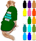 Personalized Dog Hoodie Customized with Name Photo Pet Warm Sweater Hoodie for Medium Large Dogs & Cat Puppy, DarkGreen, S