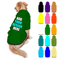 Mynvzrk Personalized Dog Hoodie Customized with Name Photo Pet Warm Sweater Hoodie for Medium Large Dogs & Cat Puppy, Indigo, XXL