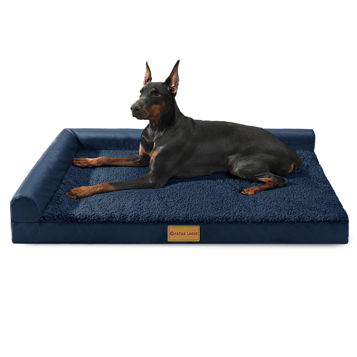 Patas Lague Orthopedic Large Dog Bed Washable Pet Sofa Bed 48''X30''Purple