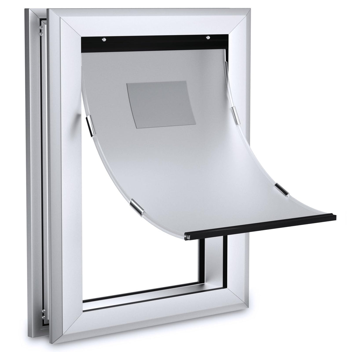 Ownpets Aluminum Dog Door for Medium Dogs, Lockable & Weatherproof