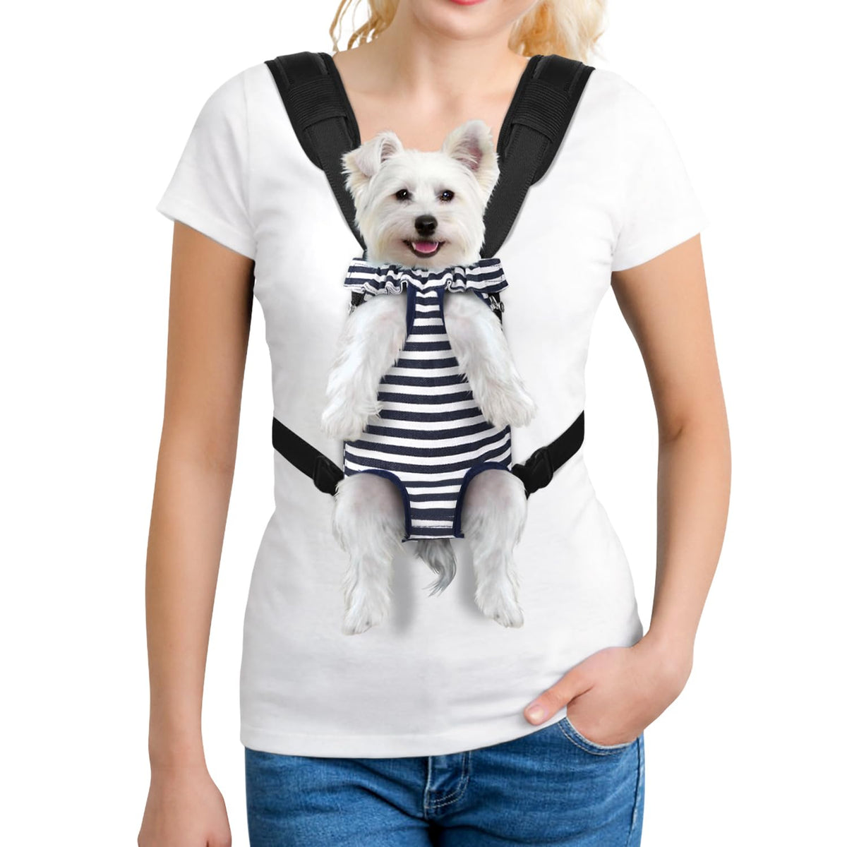 YUDODO Pet Dog Carrier Backpack Adjustable Front Carrier for Small Dog Cat
