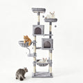 Sweetcrispy 71 Inch Cat Tree Tower with Natural Sisal Scratching Post
