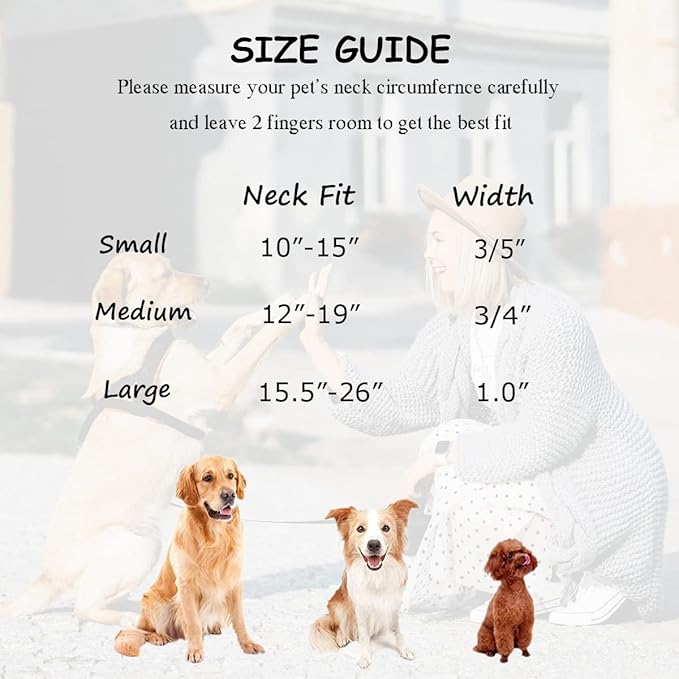 Soft Cotton Dog Collar with Metal Buckle Adjustable Heavy Duty Comfy Corduroy Collars for Small Medium Large Dogs,Blue,Large