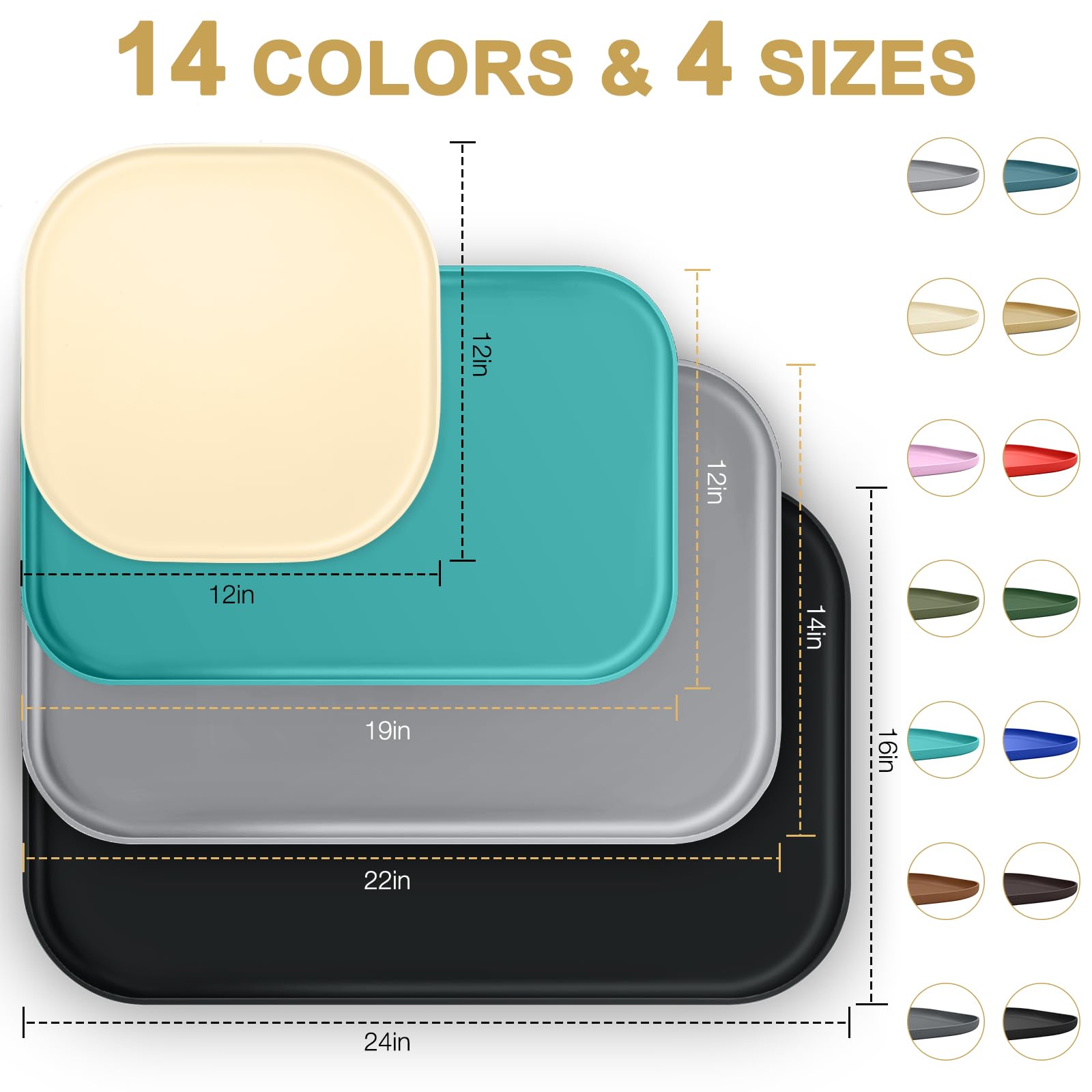 SMILOOL Waterproof Silicone Pet Food Mat with Raised Edge for Dog & Cat