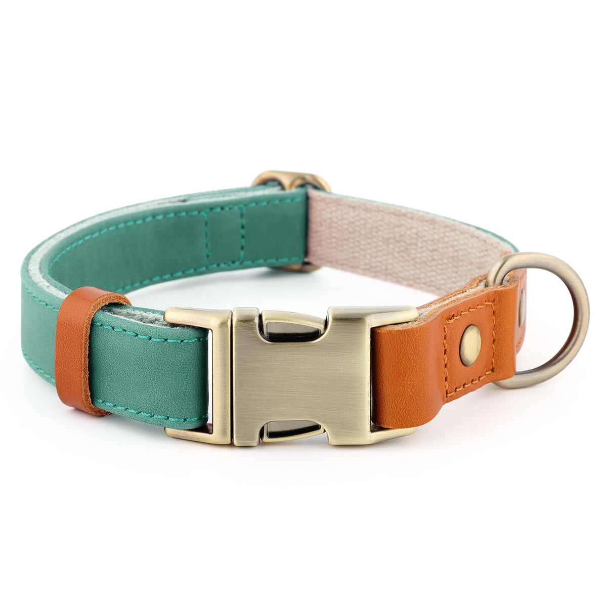 Plutus Pet Genuine Leather & Hemp Dog Collar, Adjustable, Gentle & Stylish