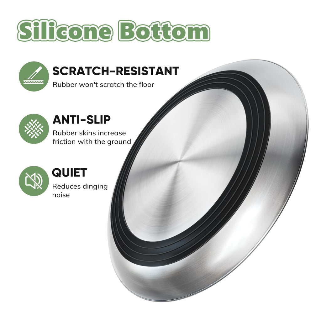 Petdream 8-Pack Stainless Steel Cat Food Bowls, Whisker-Friendly Plates
