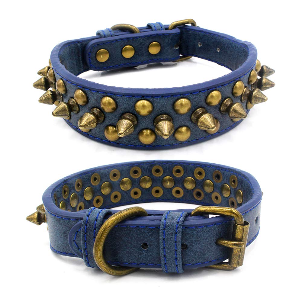 haoyueer Spiked Dog Collar Soft Pu Leather Mushrooms Rivet Spike Studded Puppy Adjustable Pet Collars for Small Breeds (XS, Yellow)