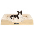 Orthopedic Dog Beds for Large Dogs, Memory Foam Dog Bed, Dog Sofa(Beige, L)