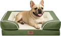 Comfort Expression Orthopedic Dog Bed for Medium Dogs 30x20 Inch, Waterproof Egg Crate Foam Medium Pet Bed with Removable Bolsters, Dog Couch with Washable Cover & Non-Slip Bottom, Light Green