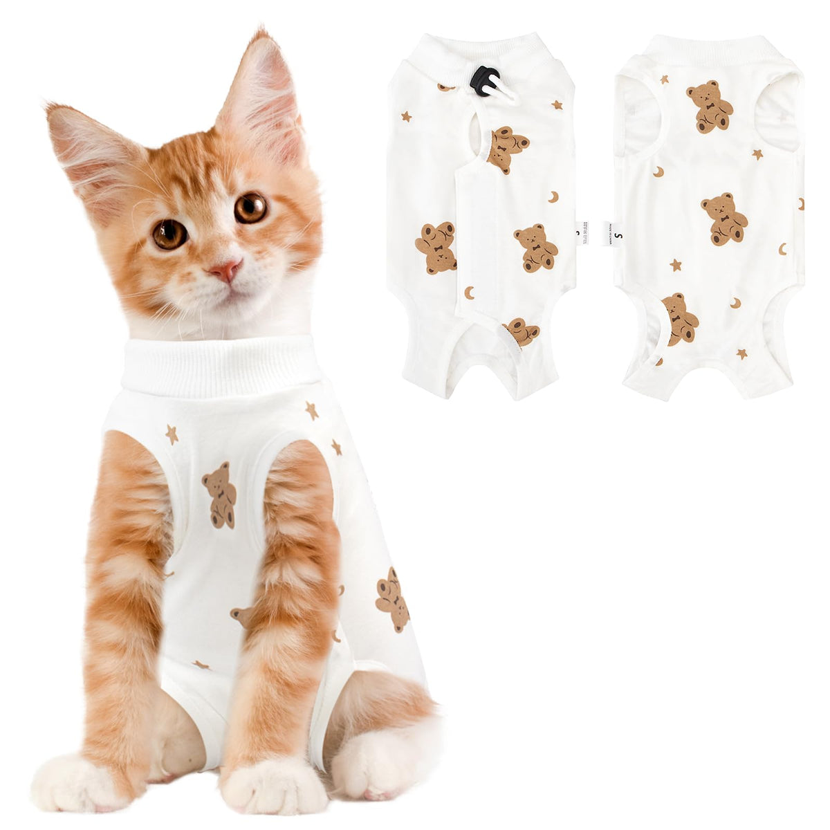 Coppthinktu Cat Recovery Suit Female Cat Onesie After Surgery Anti Licking