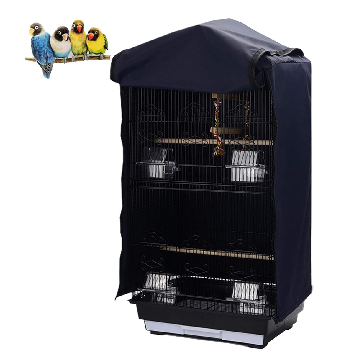 QBLEEV Birdcage Cover, Parrot Cage Night Cover Shade, Universal Cage Covers
