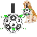 Amasiver Dog Soccer Ball Toys, 8'' World Cup Dog Soccer Ball with Straps, Dogs Birthday Gifts, Water Toy, Herding Ball, Durable Balls for Large Medium Pet, Outdoor Dog Toy (8 Inch-Large)